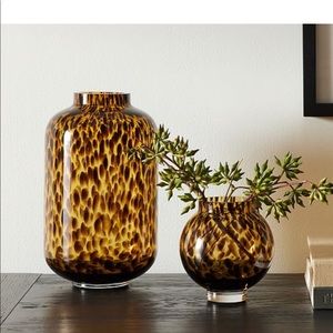 West Elm Mari Glass Vases - Tortoise